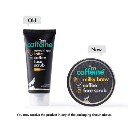 mCaffeine Latte Face Scrub: Coffee, Almond Milk, 75 g