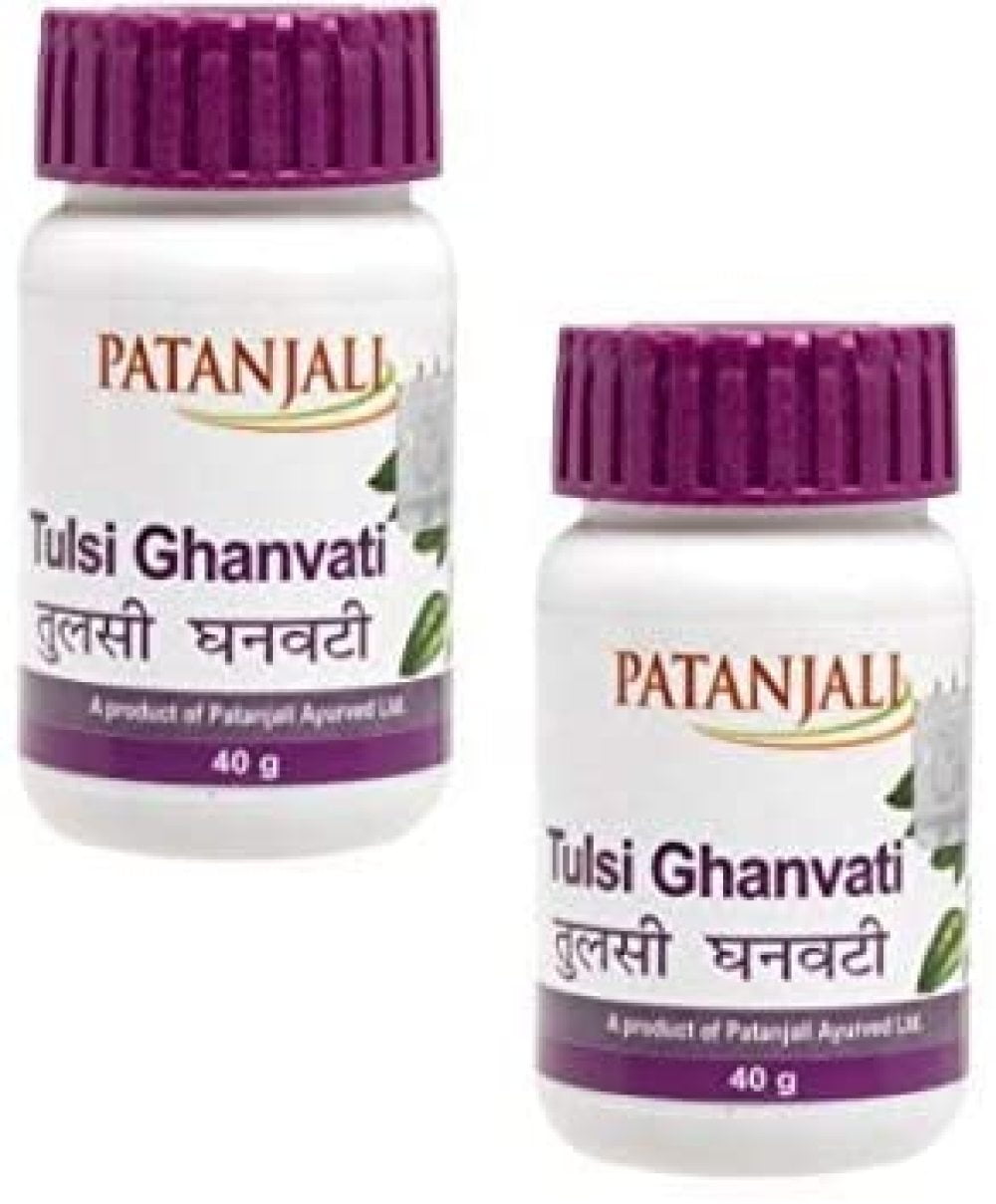 Patanjali Tulsi Ghan Vati 40 Grams x 2 Packs