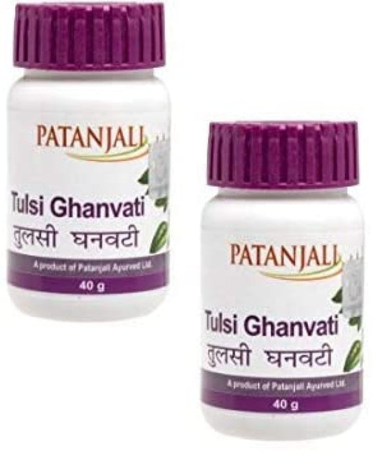 Patanjali Tulsi Ghan Vati 40 Grams x 2 Packs