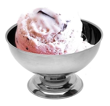 iKonbi Stainless Steel Store Set of 6 Pieces Stainless Steel Ice Cream Cups 10 x 10 x 6