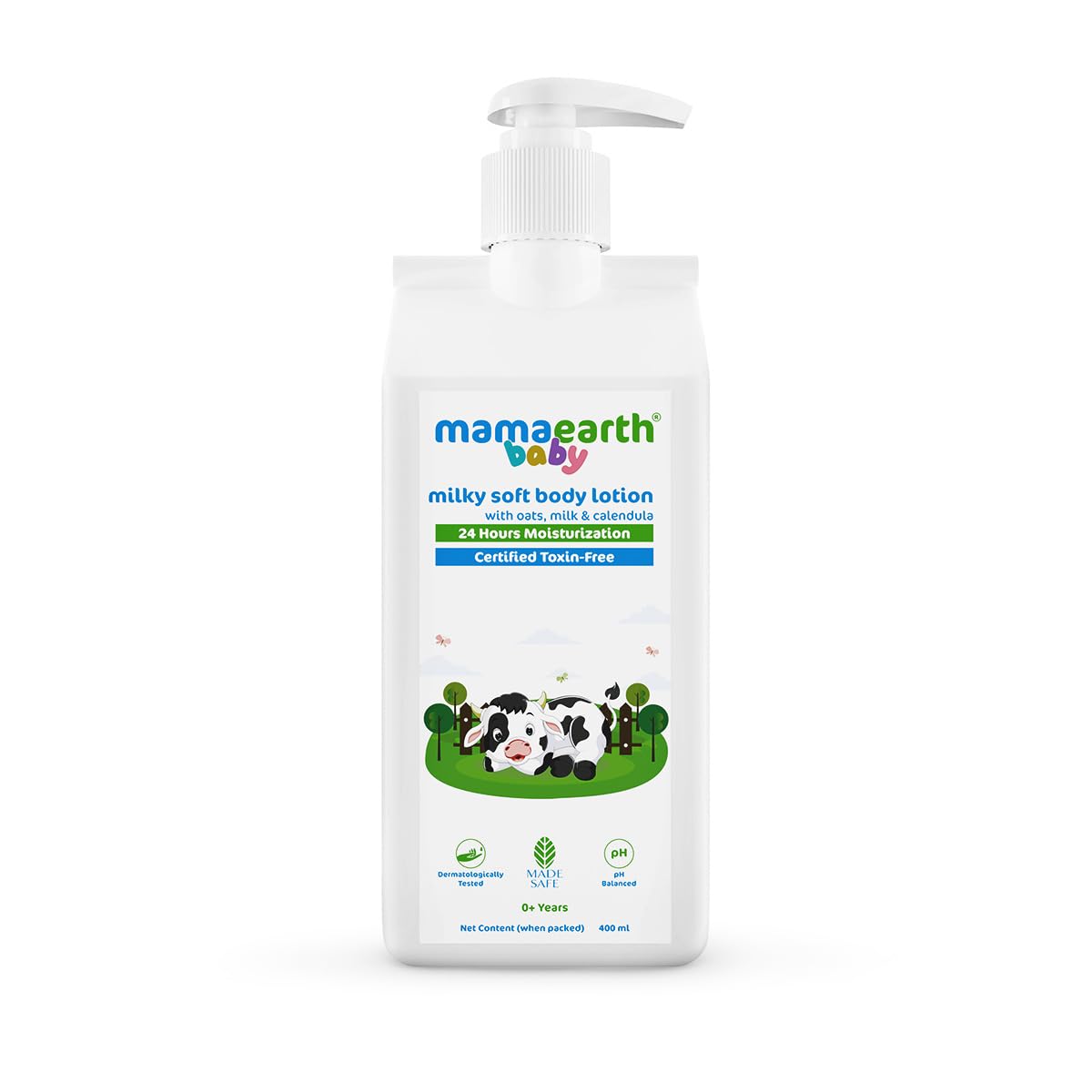 Mamaearth Milky Soft Body Lotion for Babies: Oats, Milk & Calendula, 400