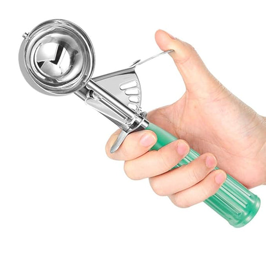 iKonbi Economical Stainless Steel Ice Cream Scooper with Wooden HandleMedium Size