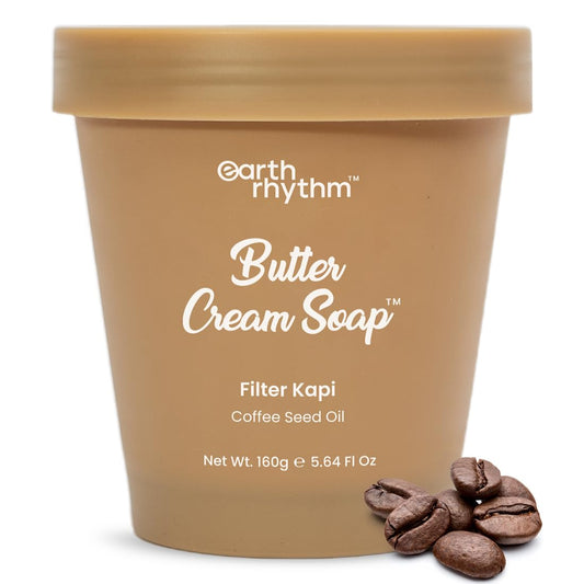 Earth Rhythm Filter Kapi Butter Cream Soap: Coffee Seed Oil & Shea Butter,