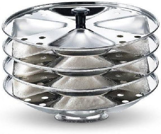 iKonbi Stainless Steel Triangle Shape idli stand/Idli maker 4x4 Plates 16