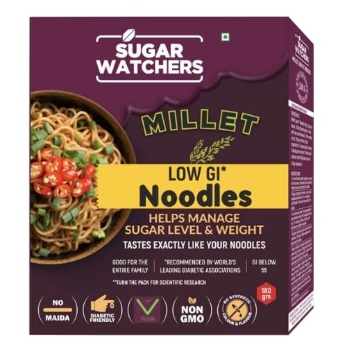 Sugar Watchers Millet Noodles, No White Flour, Non-Fried, Pack of