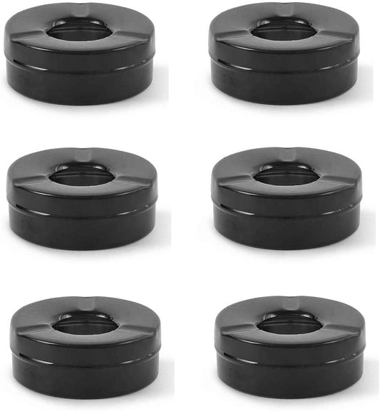 iKonbi Stainless Steel Black Matt Lid Ash Tray- Set of