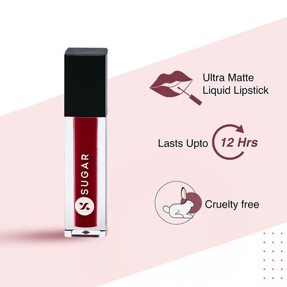 SUGAR Smudge Me Not Liquid Mini Lipstick: 43 Hot Shot