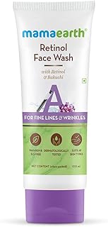 Mamaearth Retinol with Retinol & Bakuchi for Fine Lines and Wrinkles FaceWash (100 ml).