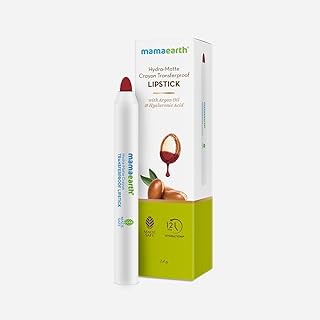Mamaearth Hydra-Matte Crayon Lipstick: Argan Oil & Hyaluronic Acid, 07 Raspberry Red, 2.4