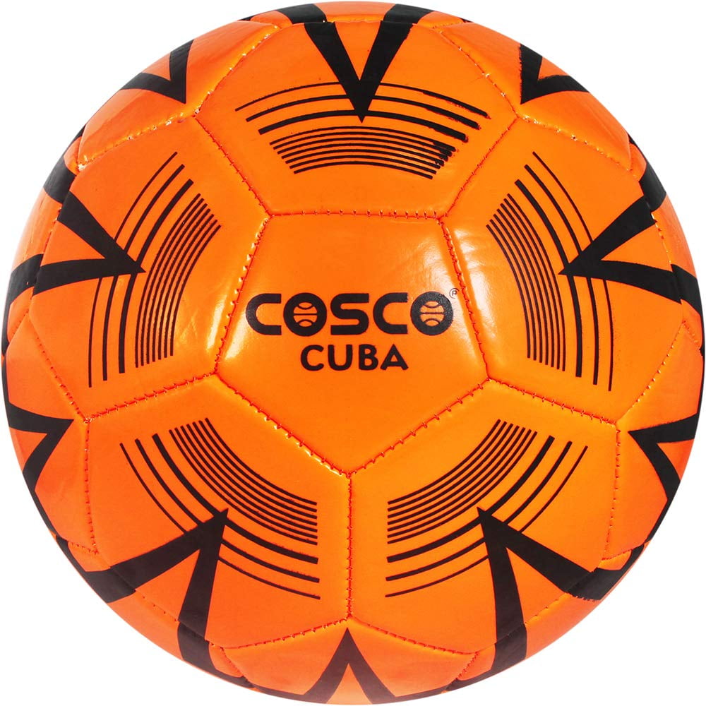 Cosco Cuba (Orange) Football, Size 5 | Multicolour | Backing 1 Poly Cotton | Circumference