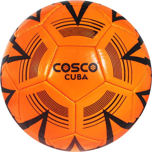 Cosco Cuba (Orange) Football, Size 5 | Multicolour | Backing 1 Poly Cotton | Circumference