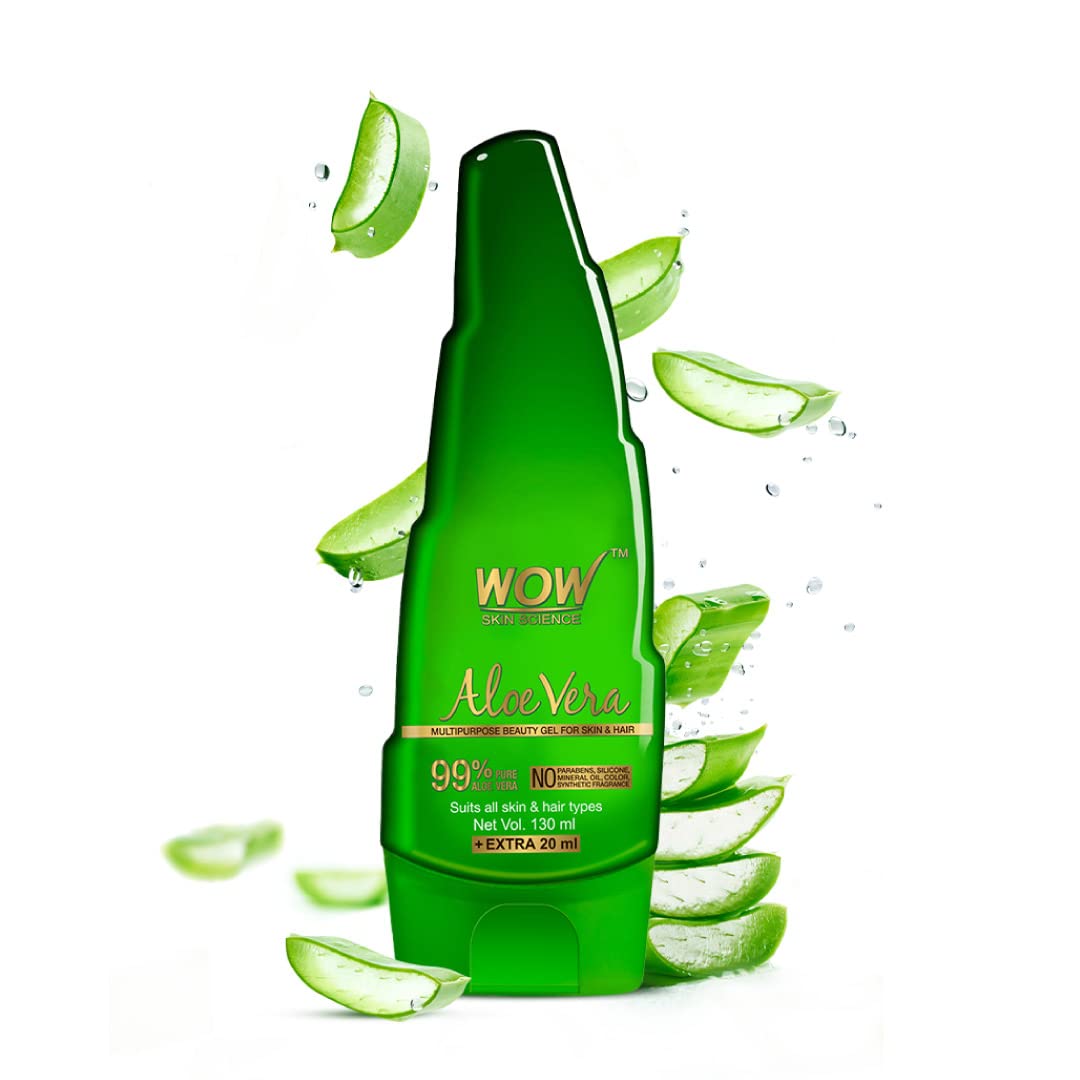 Wow Aloe Vera Multipurpose Beuty Gel for Skin and Hair, 100ml