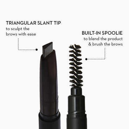 Sugar Cosmetics Arch Arrival Brow Definer 02 Taupe Tom - Grey Brown, Long Lasting, 12hr Coverage, Built-in Spoolie