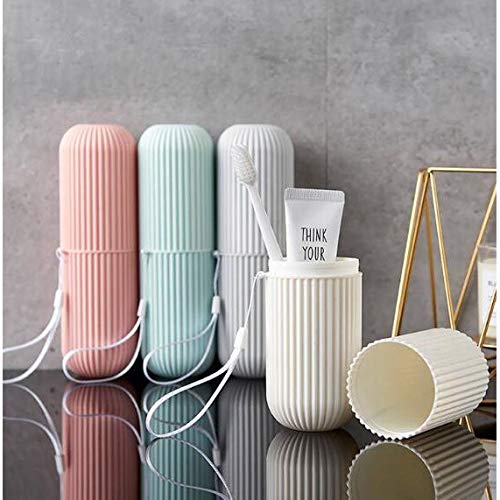 iKonbi Capsule Shape Portable Travel Toothbrush Toothpaste Case Holder, 1 PIECE, Random Colour