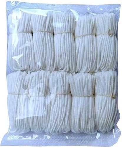 Yuktha Eternals Pack Of 1000 Pieces Long Cotton Wicks/Diya Batti For Pooja. Colour - White