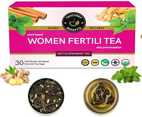Teacurry Women Fertility Tea - 1 Month, 30 Teabags - Helps to Boost Natural Fertility, Imp