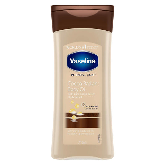 2 Pack Vaseline Intensive Care Cocoa Radiant BodyOil 200 ml