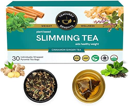 TEACURRY Slimming Tea (30 Tea Bags 1 Month Pack) - Supports Weight and Digestive Wellness