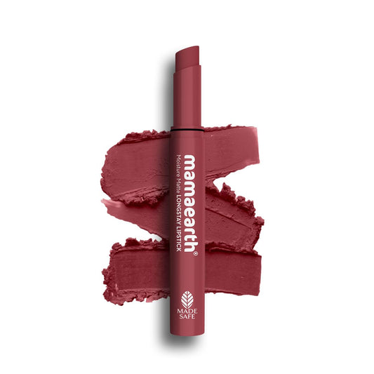 Mamaearth Moisture Matte Lipstick: 02 Plum Punch, Avocado Oil & Vitamin E, 2