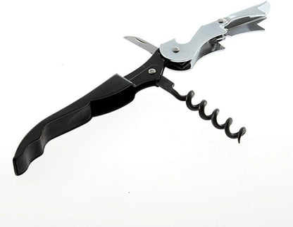 iKonbi Stainless Steel Wine Cork Screw Sommelier Knife Style W/Bottle Opener- Set of 2