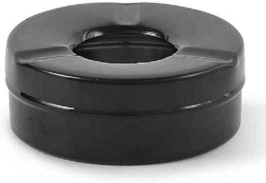 iKonbi Stainless Steel Black Matt Lid Ash Tray- Set of 6