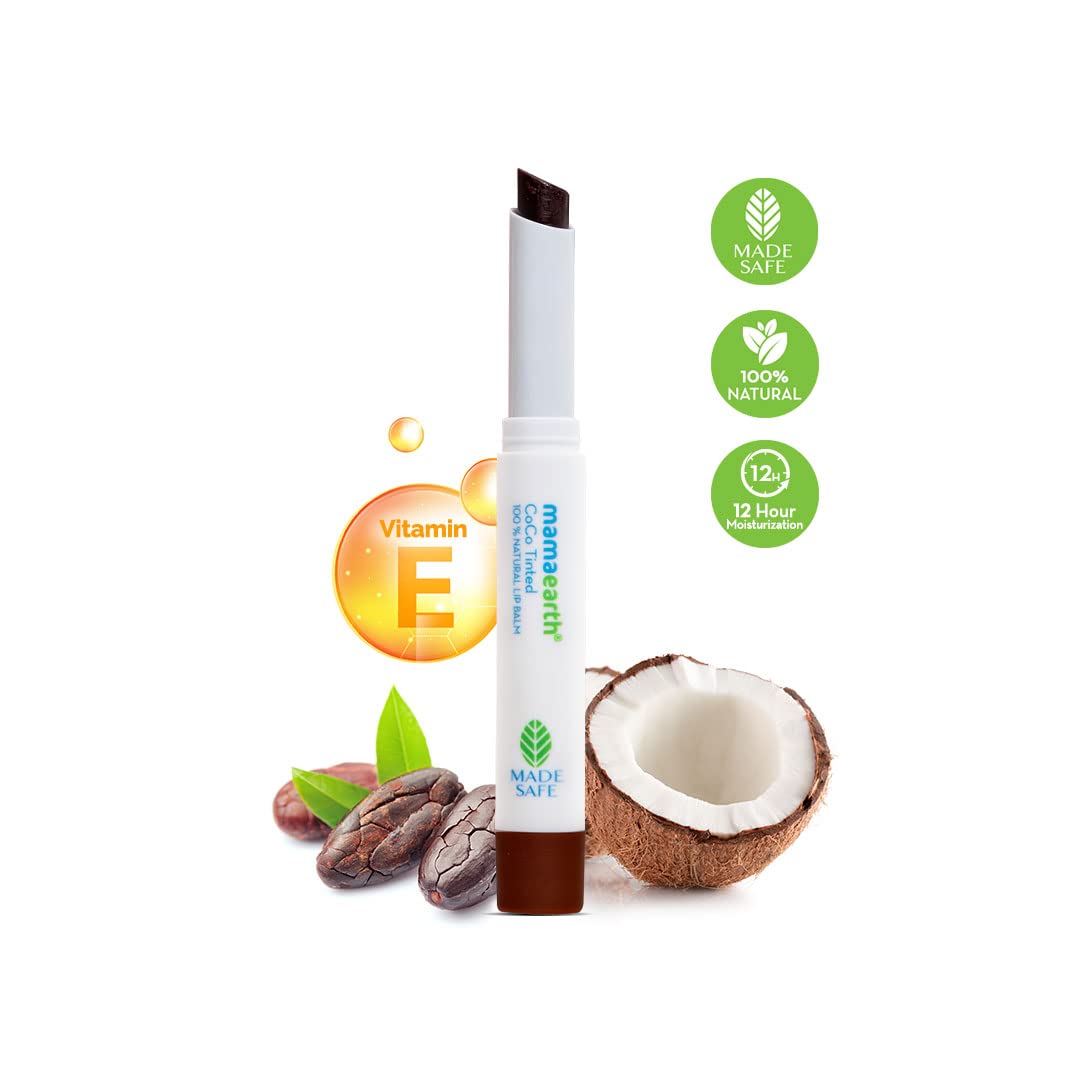 Mamaearth CoCo Tinted Lip Balm: Cocoa & Vitamin E, 2 g