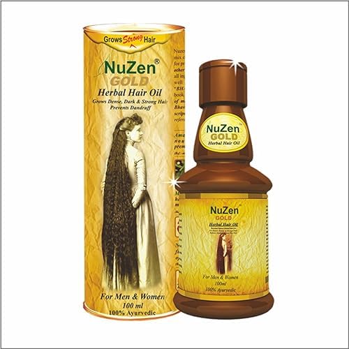Nuzen Gold Herbal HairOil - 100% Pure Herbal HairOil , Grows New, Dense, Dark & Strong Hai