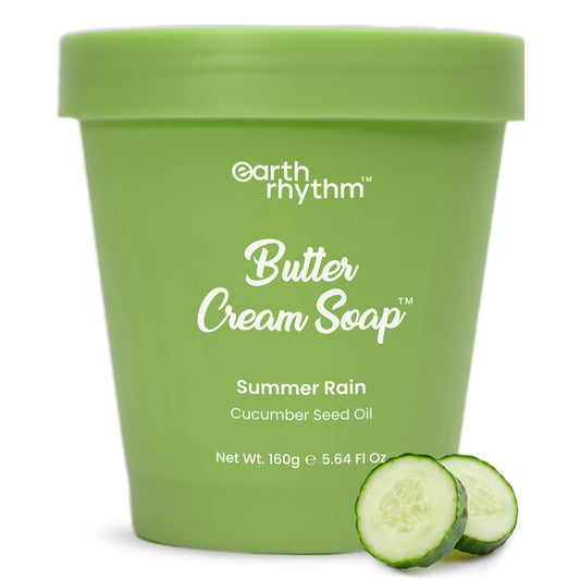 Earth Rhythm Summer Rain Butter Cream Soap: Cucumber Seed Oil & Shea Butter,