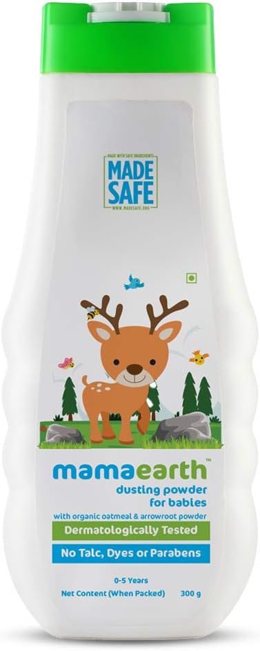 Mamaearth Dusting Powder with Organic Oatmeal & Arrowroot Powder for Babies:
