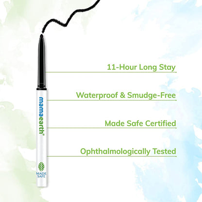 Mamaearth Long Stay Kajal: Black, Vitamin C & Chamomile, 0.35 g