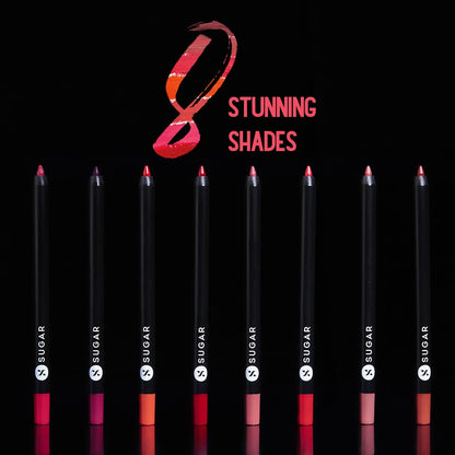 SUGAR Cosmetics Lipping On The Edge Lip Liner: 01 Taffeta Terracotta with Sharpener