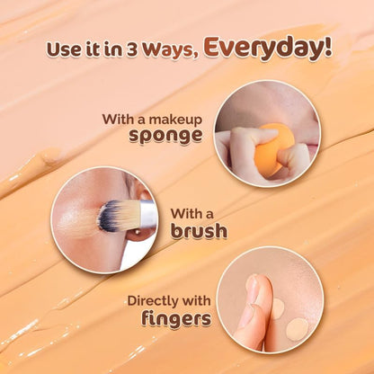 Mamaearth Glow Serum Foundation: 07 Toffee Glow, Vitamin C & Turmeric, 30 ml