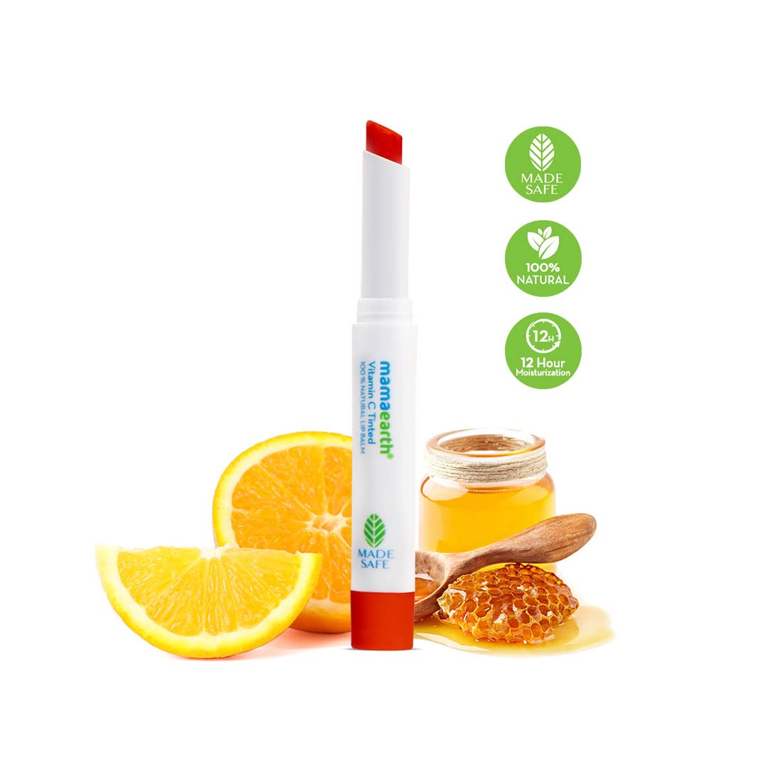 Mamaearth Vitamin C Tinted Lip Balm: Vitamin C & Honey, 2 g