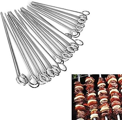iKonbi Barbecue Rod Set Stainless Steel, 10 inch, Pack of 12