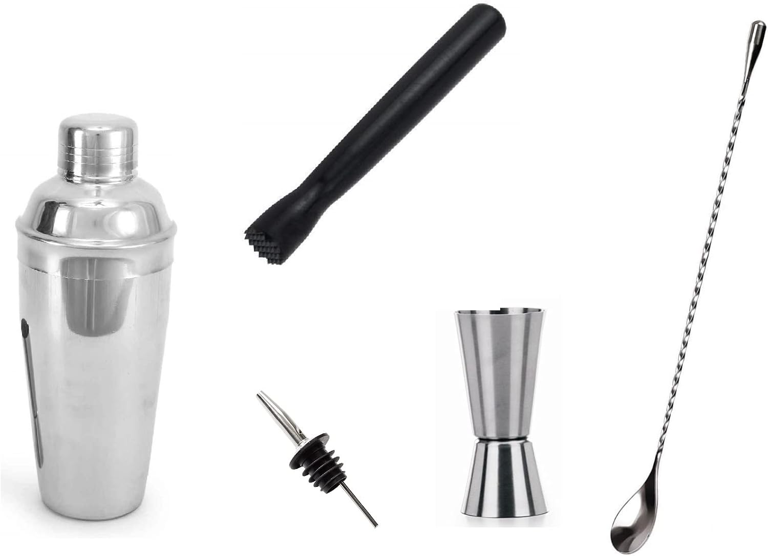 iKonbi Professional Bar Set – Stainless Steel, 5