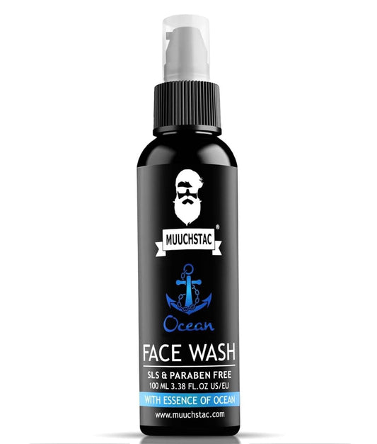 Muuchstac Men’s Ocean FaceWash, Anti Acne & Pimple, 12 hrs Moisturizes, All Skin Types, Sk