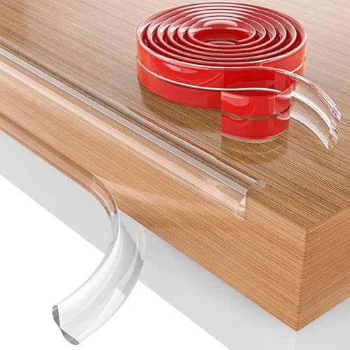 SNOWIE SOFT 118 Inch Table Edge Trim Self-Adhesive PVC Table Edge Trim, Trim-to-fit Child-