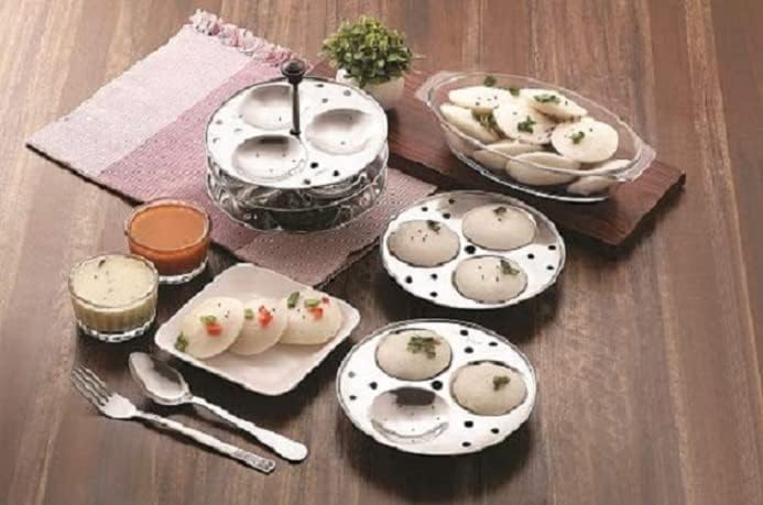 iKonbi Stainless steel Idli Stand Idli Maker 3 x 3 Plates 9 Idli