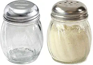 iKonbi Dhol Shape Chilli and Oregano Shaker Set – Plastic and Stainless Steel, Pack of