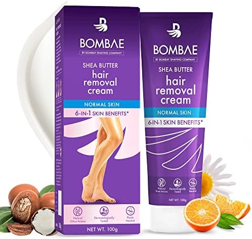 Bombae Shea Butter Hair Removal Cream For Women | Suitable For Sensitive Skin, For Body, L