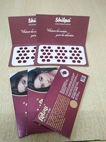 Shilpa Vive Sticker Kumkum - Deep Red Size 5 -