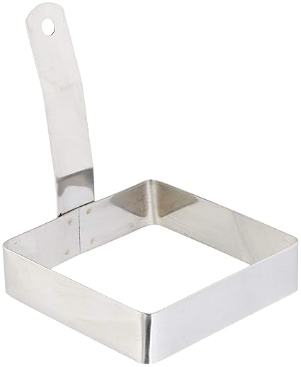 iKonbi Non Stick Fry Pan with lid and Stainless Steel Square Egg/Pancake Ring with