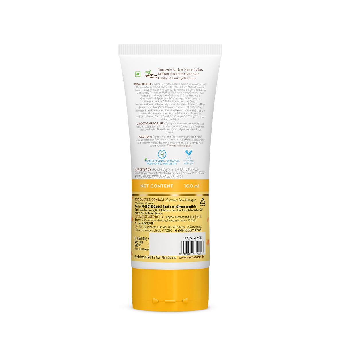 Mamaearth Ubtan Natural Face Wash: Skin Brightening, 100 ml