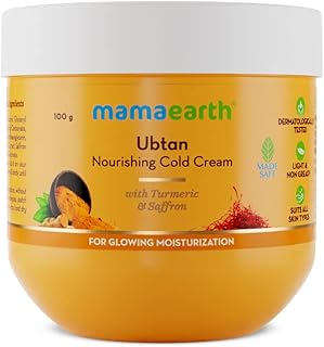 Mamaearth Ubtan Nourishing Cold Cream for Winter: Turmeric & Saffron, 100