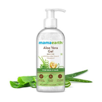 Mamaearth Aloe Vera Gel: Pure Aloe Vera & Vitamin E, 300 ml