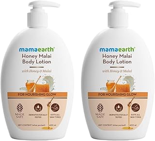 Mamaearth Honey Malai Body Lotion: Pack of 2, 400 ml