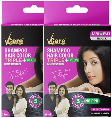 Shampoo Hair Color, Black, 25Ml