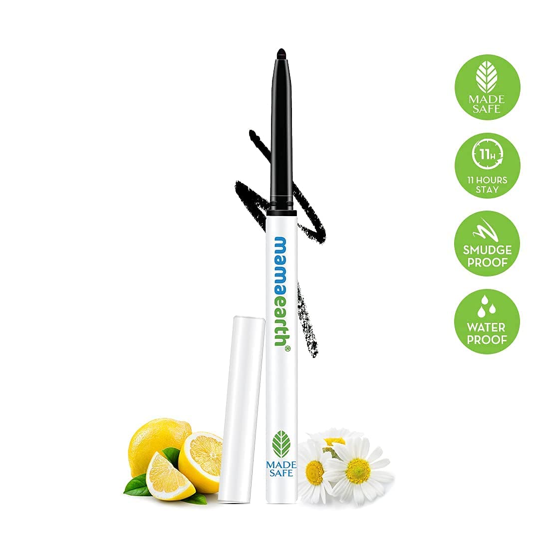 Mamaearth Long Stay Kajal: Black, Vitamin C & Chamomile