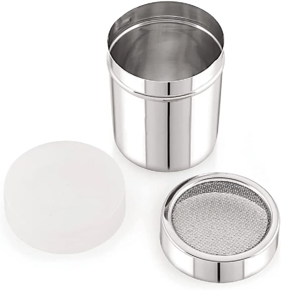 iKonbi Stainless Steel Chocolate Shaker| Chat Masala Sprinkler| Dredger Shaker- Set of 2