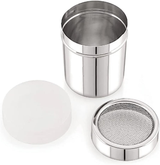iKonbi Stainless Steel Chocolate Shaker| Chat Masala Sprinkler| Dredger Shaker- Set of 2